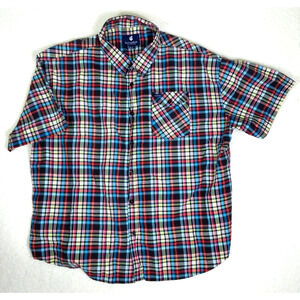 Rocawear Classic Shirt Mens Button Up Short Sleeve Size 5XB Multicolor Plaid